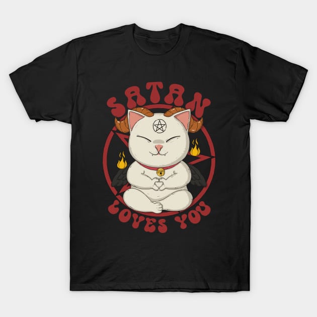 Satan Loves You T-Shirt by Japanese Neko